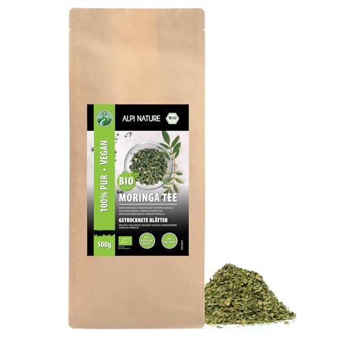 Moringa BIO 500g von Alpi Nature, Moringablätter getrocknet und geschnitten, Moringa Tee lose von Alpi Nature