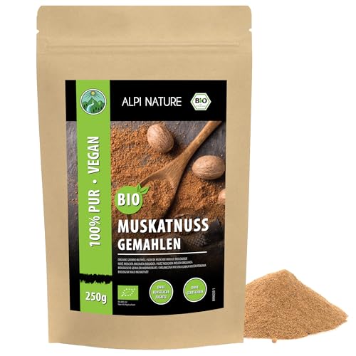 Muskatnuss gemahlen BIO 250g von Alpi Nature, Muskatnuss bio gemahlen, gemahlene Muskatnüsse, Nutmeg von Alpi Nature