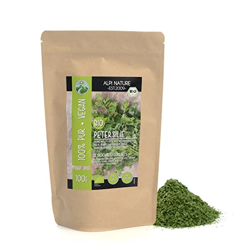 Petersilie getrocknet BIO 100g von Alpi Nature, bio Petersilie Gewürz zum Kochen, Suppen und Saucen von Alpi Nature