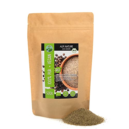 Schwarzer Pfeffer gemahlen BIO 500g von Alpi Nature, Pfefferkörner schwarz gemahlen, Pfeffer schwarz bio von Alpi Nature