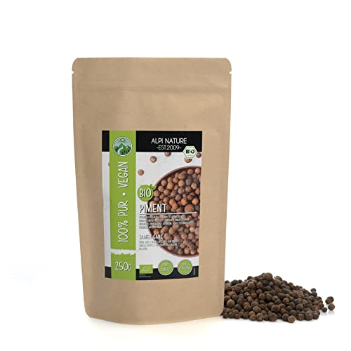 Pimentkörner ganz BIO 250g von Alpi Nature, bio Piment ganz getrocknet, Pimentbeeren zum Kochen und Einlegen von Alpi Nature