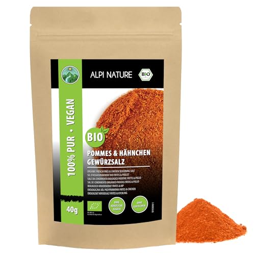 Pommes Gewürz BIO 40g von Alpi Nature, Pommessalz, Hähnchen Gewürz, Pommes Gewürzsalz, Hähnchengewürz, bio Gewürze von Alpi Nature