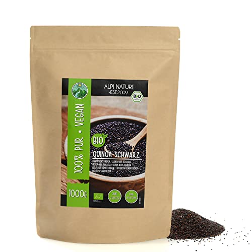 Quinoa schwarz BIO 1kg von Alpi Nature, schwarzer Quinoa bio für Quinoamehl und Salate, glutenfrei von Alpi Nature