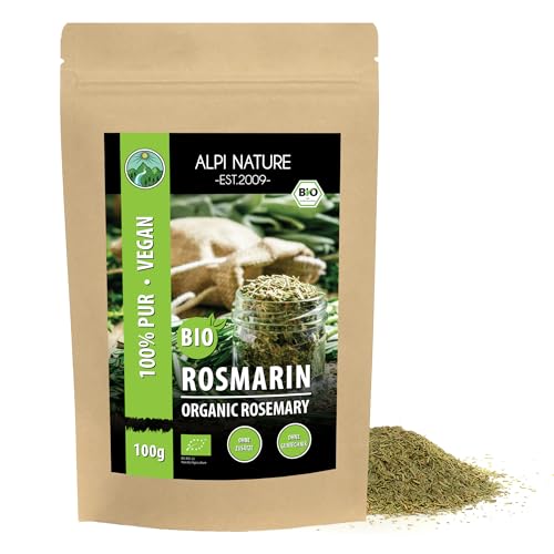 Rosmarin getrocknet BIO 100g von Alpi Nature, Rosmarinblätter getrocknet gerebelt, Rosmarin Gewürze bio von Alpi Nature