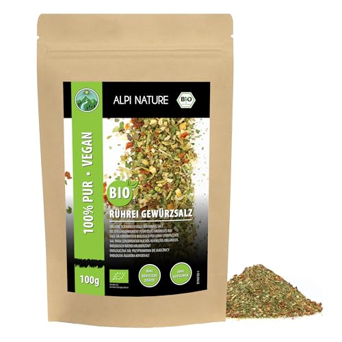 Rührei Gewürz BIO 100g von Alpi Nature, Rührei Gewürzmischung, Gewürzsalz zum Kochen, bio Eiergewürz von Alpi Nature