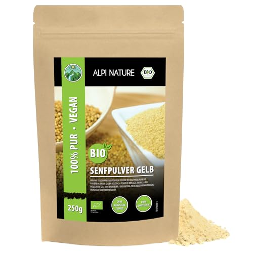 Senfmehl BIO gelb weiß 250g von Alpi Nature, Senfpulver bio, Senfmehl gelb, Senfkörner gemahlen von Alpi Nature