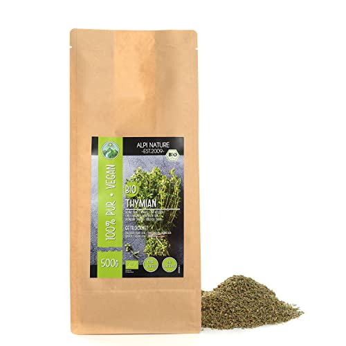 Thymian getrocknet BIO 500g von Alpi Nature, Gewürz zum Kochen, Thymian Tee und Kräuter der Provence von Alpi Nature