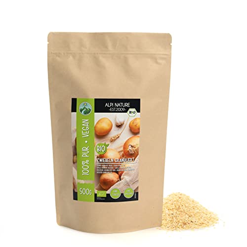 Zwiebelgranulat BIO 500g von Alpi Nature, Zwiebeln granuliert, Zwiebel Granulat, Zwiebel Gewürze bio von Alpi Nature