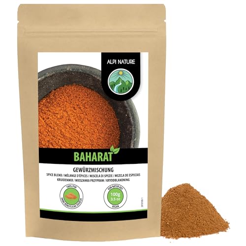 Baharat Gewürz 100g von Alpi Nature, Baharat Gewürzmischung für Fleisch, Eintöpfe und Döner Kebab von Alpi Nature