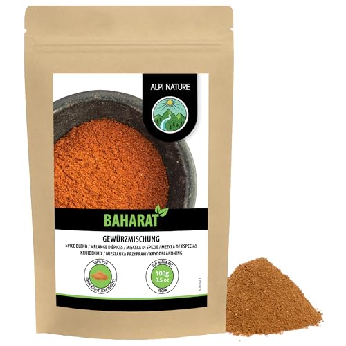 Baharat Gewürzmischung (100g), Baharat Gewürz, Arabische Gewürzmischung 100% natürlich, Gewürzzubereitung Baharat, ohne künstliche Zusätze von Alpi Nature