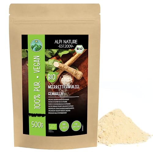 Meerrettich gemahlen BIO 500g von Alpi Nature, Meerrettichwurzel gemahlen, Meerrettich Pulver von Alpi Nature