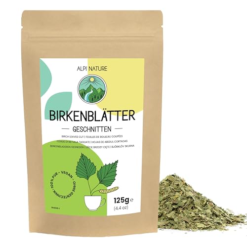 Birkenblättertee 125g von Alpi Nature, Birkentee, Birkenblätter geschnitten, Birken Tee, Kräutertee von Alpi Nature