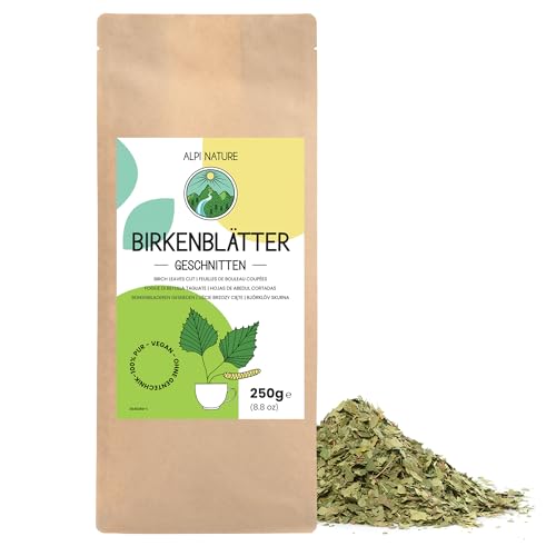 Birkenblättertee 250g von Alpi Nature, Birkentee, Birkenblätter geschnitten, Birken Tee, Kräutertee von Alpi Nature