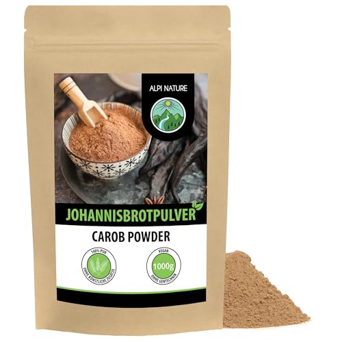 Carobpulver 1kg von Alpi Nature, Johannisbrot gemahlen, natürlicher Süßstoff, Johannisbrotmehl von Alpi Nature