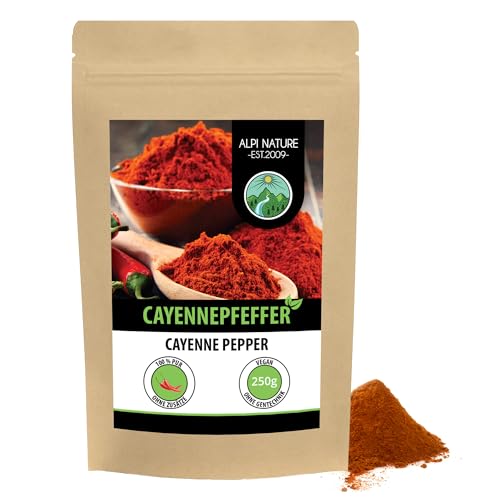 Cayennepfeffer gemahlen 250g von Alpi Nature, Cayenne Pfeffer gemahlen, Cayenne Chili, Chilipulver von Alpi Nature