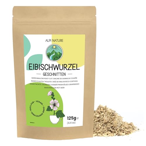 Eibischwurzel Tee 125g von Alpi Nature, Marshmallow Root geschnitten und ungeschält, Eibisch Tee von Alpi Nature