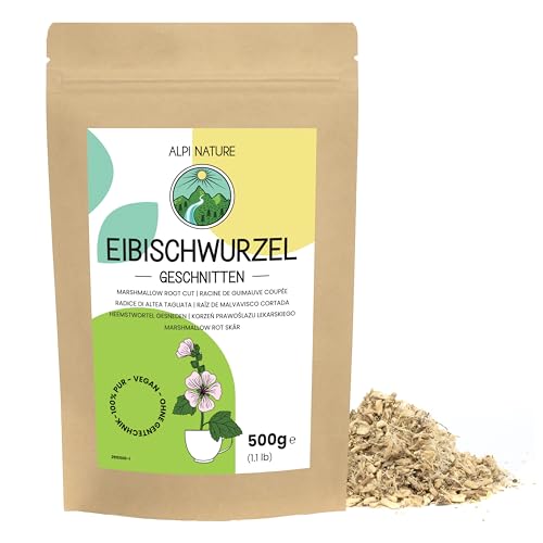 Eibischwurzel Tee 500g von Alpi Nature, Marshmallow Root geschnitten und ungeschält, Eibisch Tee von Alpi Nature