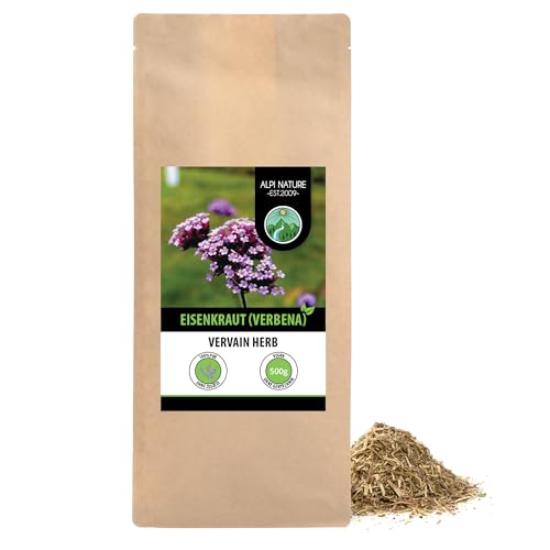 Eisenkraut (500g), Verbena officinalis geschnitten, schonend getrocknet, 100% rein und naturbelassen zur Zubereitung von Tee, Kräutertee von Alpi Nature