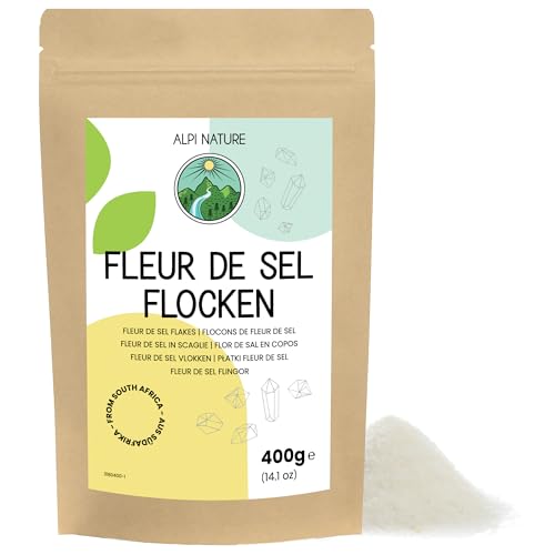 Fleur de Sel Salz Flocken 400g von Alpi Nature, Meersalz Кristalle 0.5-2mm aus Südafrika für die Gourmetküche Fleur de Sel Salz Flocken 400g von Alpi Nature, Meersalz Кristalle 0.5-2mm aus Südafrika für die Gourmetküche von Alpi Nature