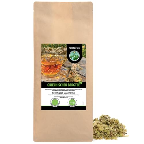 Griechischer Bergtee 125g von Alpi Nature, Blumenstiele getrocknet und geschnitten, Bergtee griechischer, Sideritis von Alpi Nature