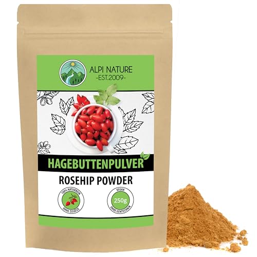 Hagebuttenpulver 250g von Alpi Nature, Hagebutten Pulver, Hagebutten gemahlen, Hagebuttenmehl, Rohkostqualität, gluteinfrei, vegan, ideal zur Zubereitung von Smoothie, Saft und Hagebutten Tee Hagebuttenpulver 250g von Alpi Nature, Hagebutten Pulver, Hagebutten gemahlen, Hagebuttenmehl, Rohkostqualität, gluteinfrei, vegan, ideal zur Zubereitung von Smoothie, Saft und Hagebutten Tee von Alpi Nature