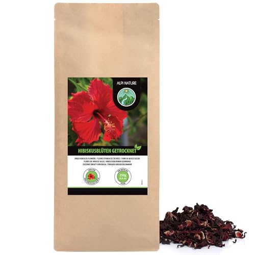 Hibiskustee 250g von Alpi Nature, Hibiskusblütentee, Hibiskusblüten ganz, Hibiskus Tee lose, Hibiscus Tea von Alpi Nature