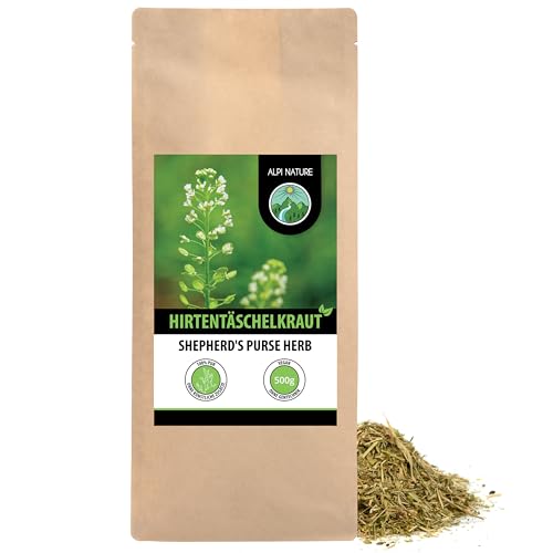 Hirtentäscheltee 500g von Alpi Nature, Hirtentäschelkraut geschnitten, Hirtentäschel Tee, Kräutertee von Alpi Nature