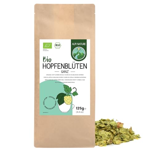 Hopfenblüten BIO ganz 125g von Alpi Nature, Hopfenblüte getrocknet, Hopfentee, Hopfenblüten Tee, Kräutertee Hopfenblüten BIO ganz 125g von Alpi Nature, Hopfenblüte getrocknet, Hopfentee, Hopfenblüten Tee, Kräutertee von Alpi Nature