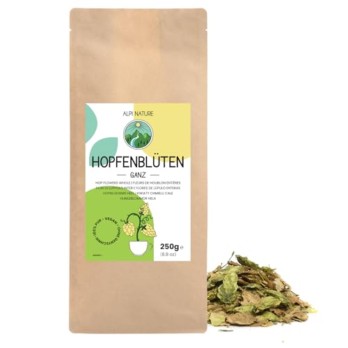 Hopfenblüten ganz 250g von Alpi Nature, Hopfenblüte getrocknet, Hopfentee, Hopfenblüten Tee, Kräutertee Hopfenblüten ganz 250g von Alpi Nature, Hopfenblüte getrocknet, Hopfentee, Hopfenblüten Tee, Kräutertee von Alpi Nature