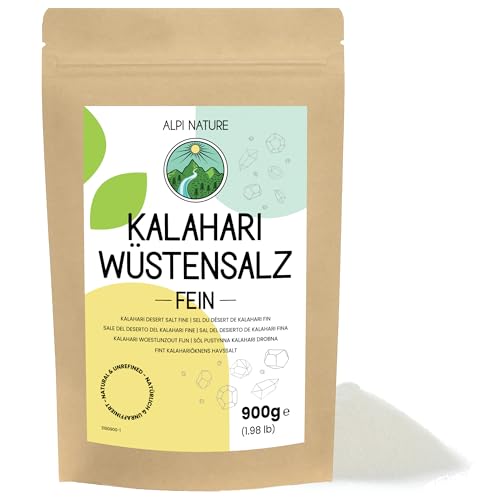 Kalahari Wüstensalz fein 900g von Alpi Nature, Kalahari Salz 0.1-0.6mm, Gourmet Salz sonnengetrocknet von Alpi Nature