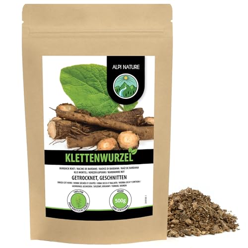 Klettenwurzel geschnitten (500g), Klettenwurzeltee getrocknet, Klettenwurzel Tee 100% naturrein, ohne Zusätze von Alpi Nature