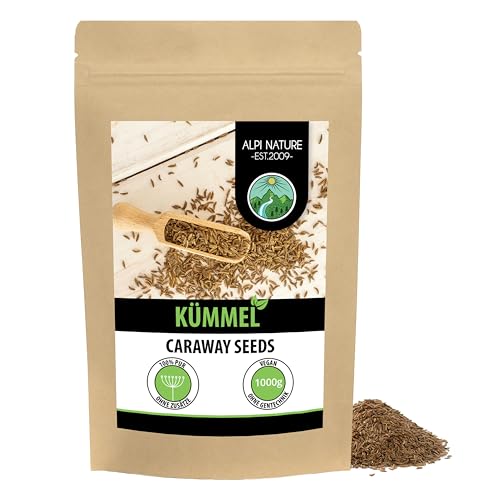 Kümmel ganz (1kg), Kümmelsamen 100% naturrein, Kümmelkörner natürlich ohne Zusätze, vegan von Alpi Nature