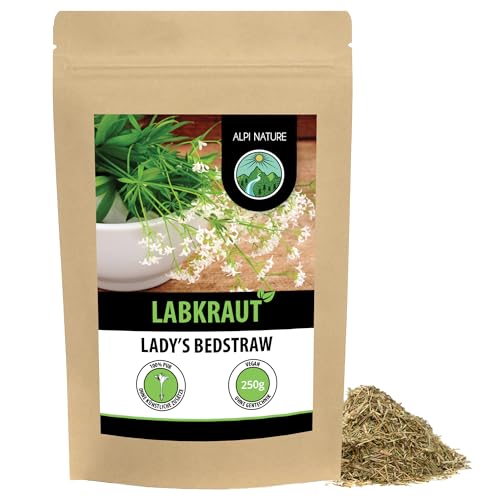 Labkraut (250g), Labkrauttee geschnitten, schonend getrocknet, 100% rein und naturbelassen, Gelbes Waldkraut, Liebkraut von Alpi Nature