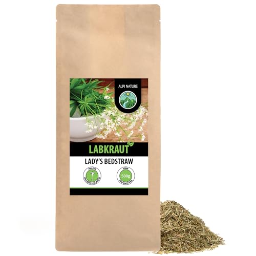 Labkraut (500g), Labkrauttee geschnitten, schonend getrocknet, 100% rein und naturbelassen, Gelbes Waldkraut, Liebkraut von Alpi Nature