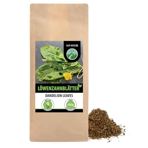 Löwenzahntee (500g), Löwenzahnblätter geschnitten, schonend getrocknet, 100% rein und naturbelassen zur Zubereitung von Tee, Löwenzahn Tee von Alpi Nature