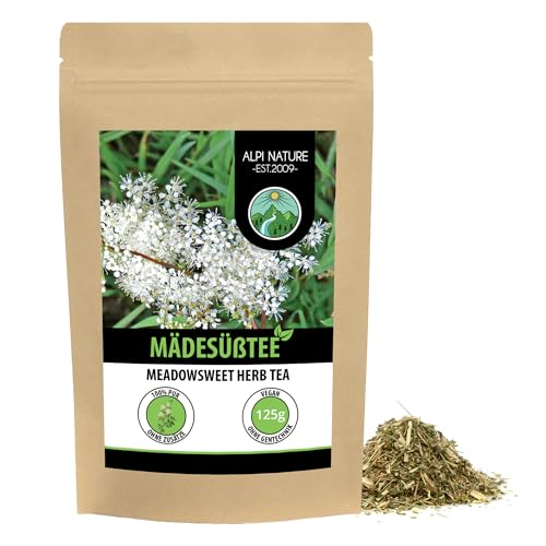 Mädesüß Tee (125g), Mädesüßkraut, geschnitten, schonend getrocknet, 100% rein und naturbelassen zur Zubereitung von Tee, Mädesüßtee, Kräutertee von Alpi Nature