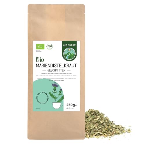Mariendistel BIO 250g von Alpi Nature, Mariendistelkraut geschnitten, Mariendistel Tee, Mariendisteltee von Alpi Nature