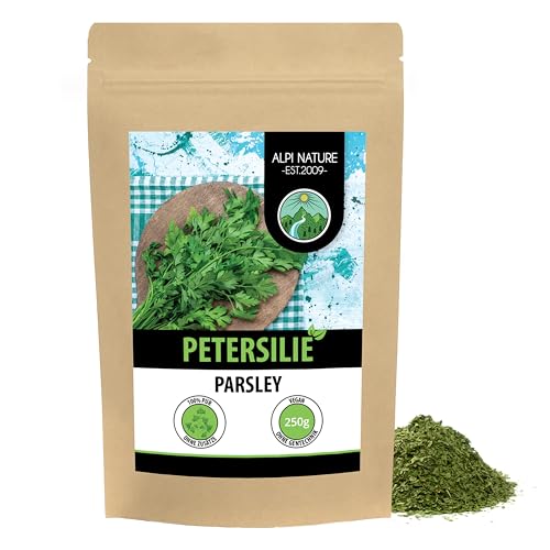 Petersilie getrocknet 250g von Alpi Nature, Petersilie gerebelt, Gewürz zum Kochen, Suppen, Saucen von Alpi Nature