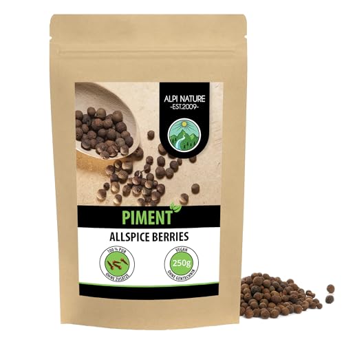 Piment ganz (250g), Pimentkörner 100% naturrein, natürlich ohne Zusätze, vegan, Pimentsamen von Alpi Nature