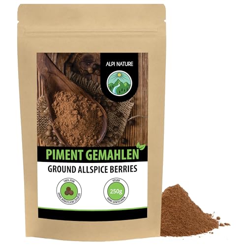 Piment gemahlen (250g), Pimentkörner gemahlen 100% naturrein, Pimentpulver natürlich, Piment ohne Zusätze, vegan von Alpi Nature