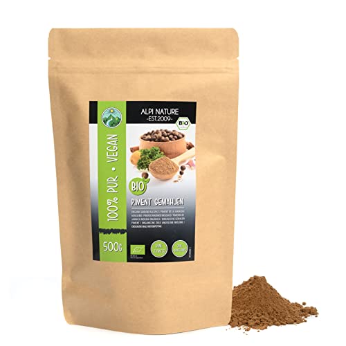 Piment gemahlen BIO 500g von Alpi Nature, bio Piment Pulver, Pimentkörner gemahlen, Pimentbeeren zum Kochen von Alpi Nature