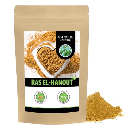 Ras El Hanout Gewürz (250g), typisch arabisch und orientalische Gewürzmischung, wiederverschließbare Verpackung von Alpi Nature