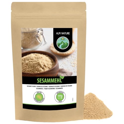 Sesamkörner gemahlen 500g von Alpi Nature, weißer Sesam, Sesam weiß gemahlen, glutenfreies Mehl von Alpi Nature