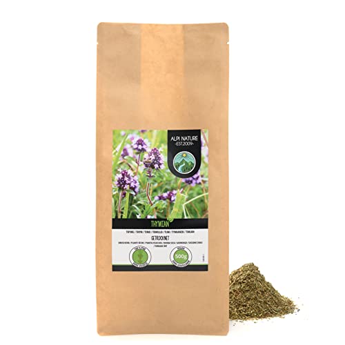 Thymian getrocknet 500g von Alpi Nature, Gewürz zum Kochen, Thymian Tee und Kräuter der Provence von Alpi Nature