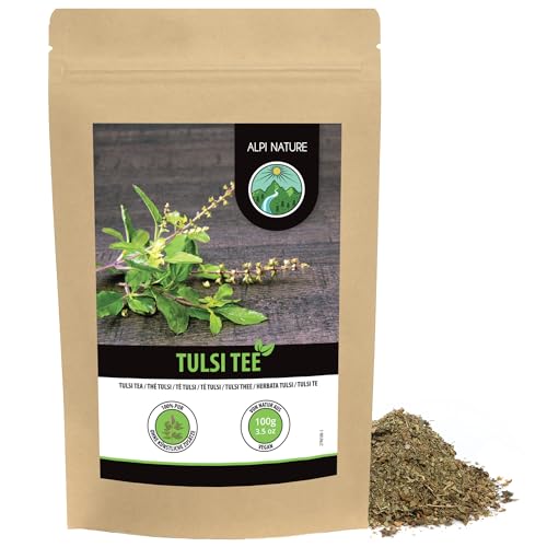 Tulsi Tee 100g von Alpi Nature, heiliges Basilikum, Holy Basil Tea, indisches Basilikum, loser Tee Tulsi von Alpi Nature