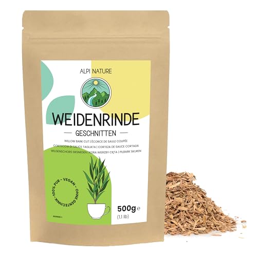 Weidenrinde geschnitten 500g von Alpi Nature, Weidenrindentee, Weidenrinden weiß, Weidenrinde Tee von Alpi Nature