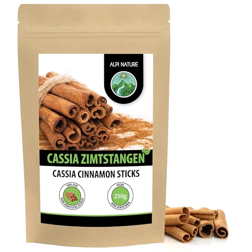 Zimtstangen 250g von Alpi Nature, Zimtstangen ganz 60mm, Ca. 76 Stangen pro Beutel, Cassia Zimt von Alpi Nature