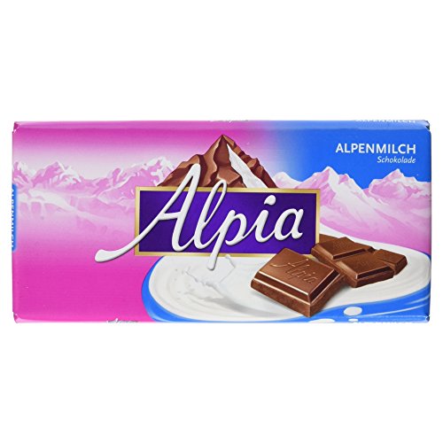Alpia Schokolade Alpenvollmilch, 20er Pack (20 x 100 g Packung) von Alpia