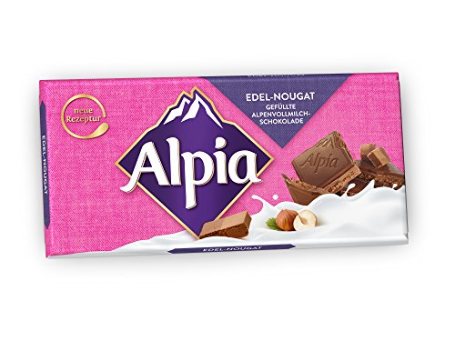 Alpia Schokolade Edel Nougat, 20er Pack (20 x 100 g) von Alpia