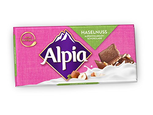 Alpia Schokolade Haselnuss, 20er Pack (20 x 100 g) von Alpia